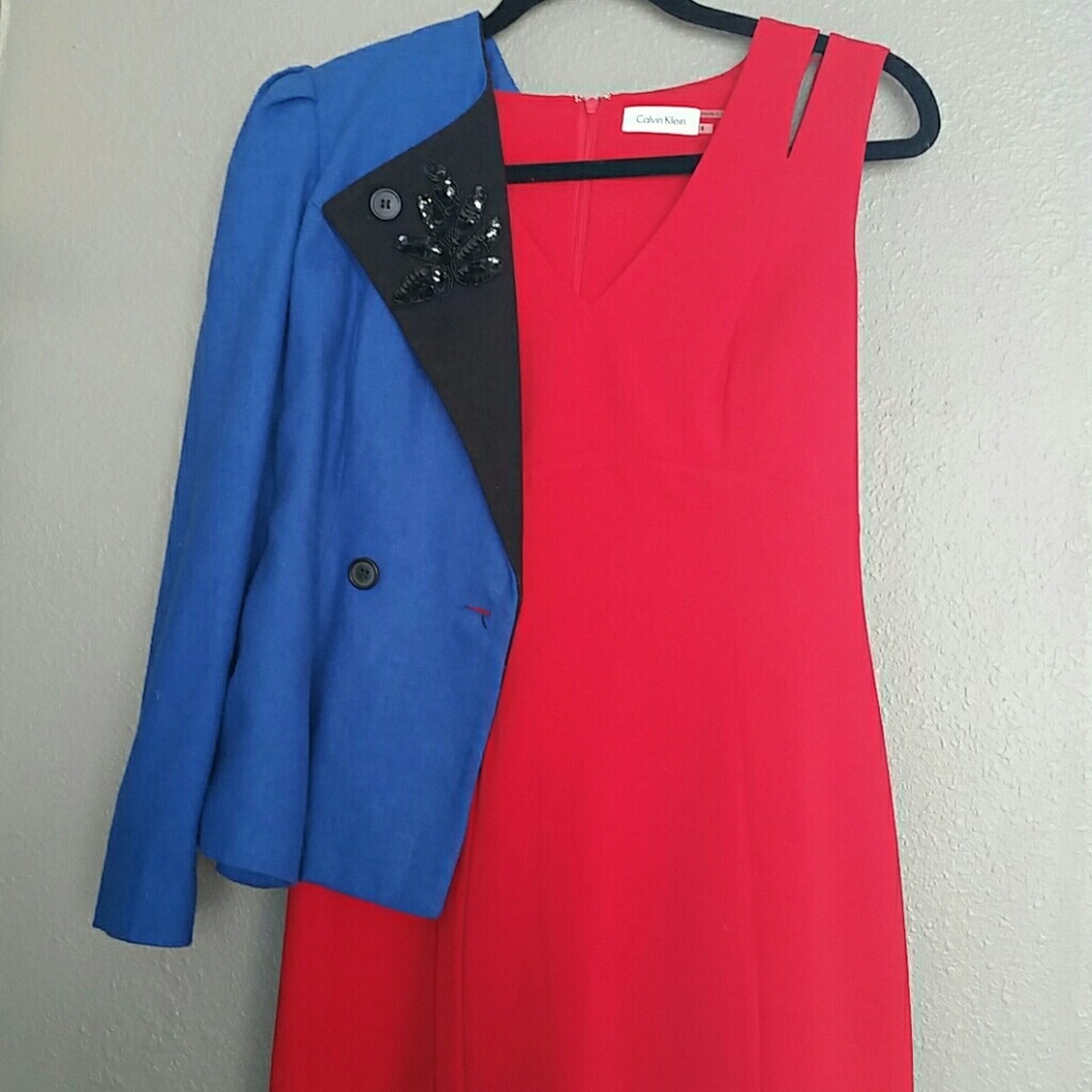 Stunning red dress by Calvin Klein